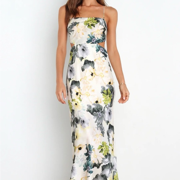 Floral Cutout Maxi Dress - Picture 1 of 4